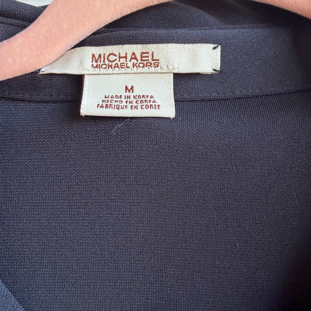 Michael Kors Black Long Sleeve Blouse Size Medium